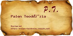 Palen Teodózia névjegykártya